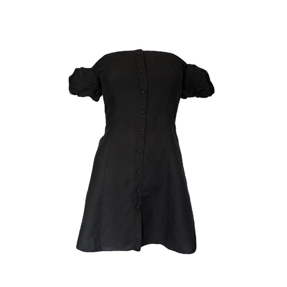 goth coquette off-the-shoulder mini dress